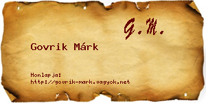 Govrik Márk névjegykártya